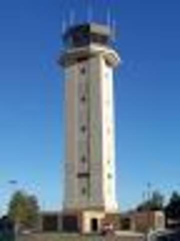 Kai Tak Airport's first control tower and a hangar