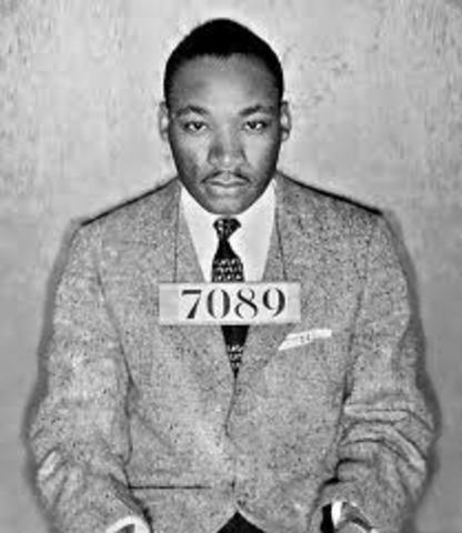 1963 Martin luther king was arrested.