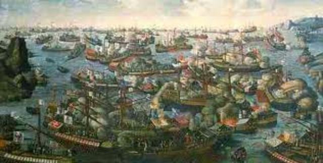 Battle of Lepanto - naval defeat of Ottomans
