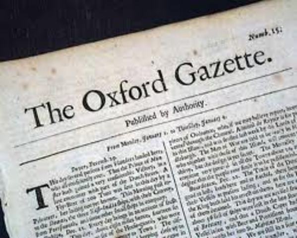 Oxford Gazette in England