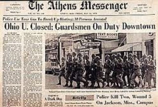 Protest at Kent University Ohio