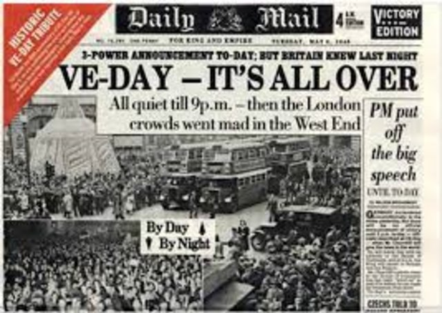 Victory in Europe Day - also known as V-E Day.