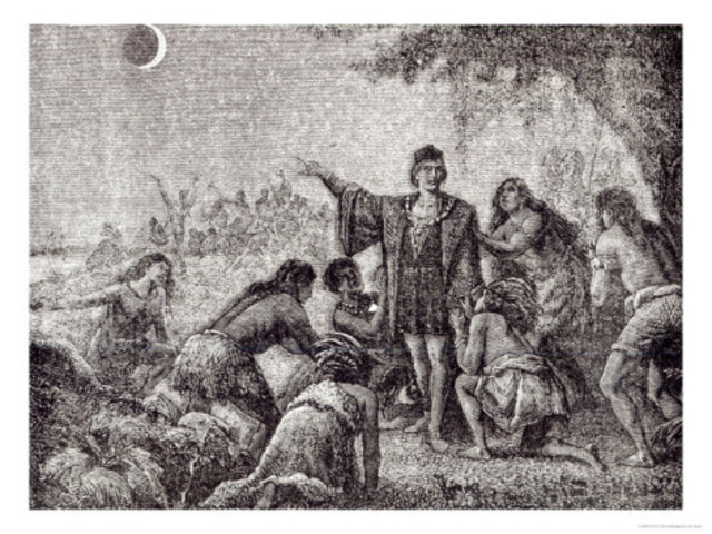 Columbus arrives back in Spain after a year in Jamaica