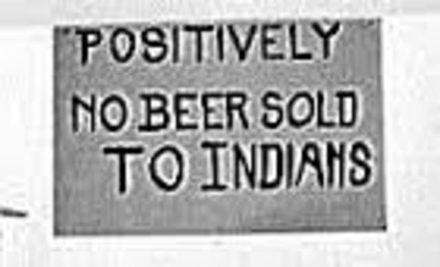No beer was sold to indians