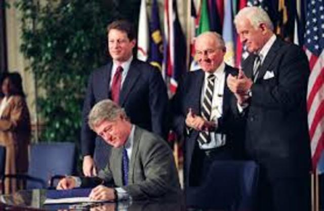 Clinton Signs Declarartion