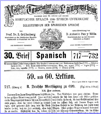 Primeira escola por correspondência destinada ao ensino de línguas em Berlim