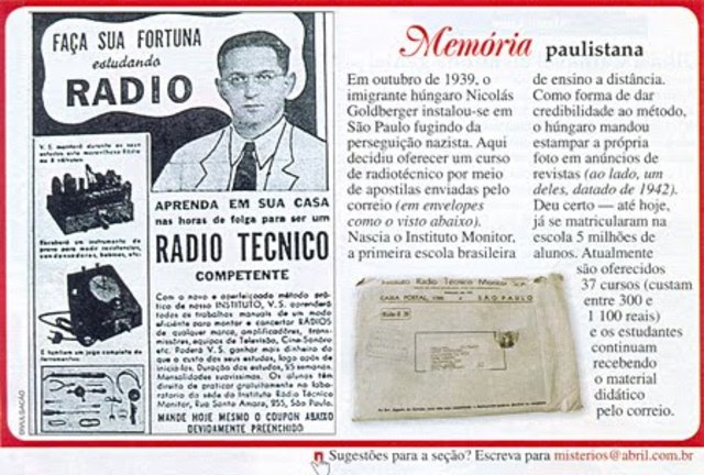 Jornal do Brasil anuncia curso de datilografia