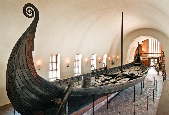 The Oseberg ship burial in Norway