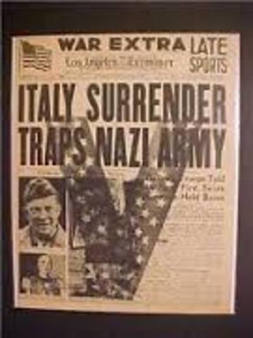 italy surrenders to the allies