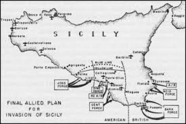 The Allies invade and take the island of Sicily.