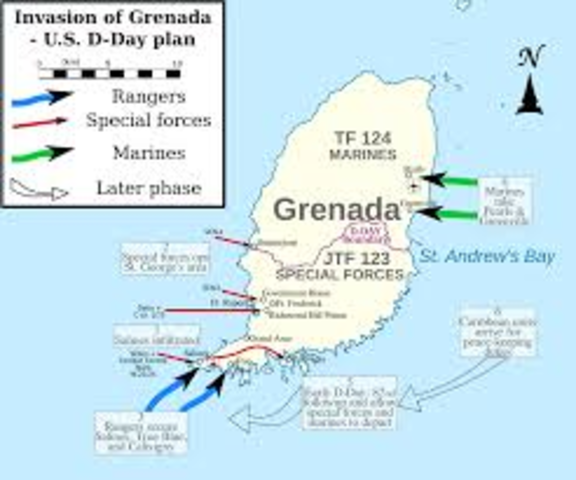 U.S. invades Grendada