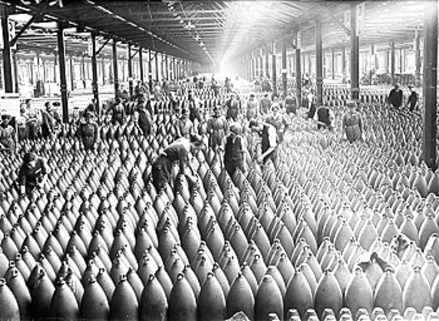 Ministery of munitions is formed due to lack of effiency in the industry