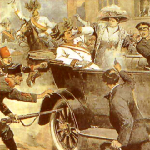 Archduke Franz Ferdinand and wife assassinated