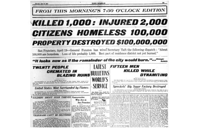1906 San Francisco Earthquake timeline Timetoast timelines