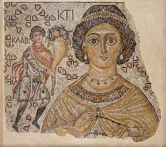 Fragment of a Floor Mosaic with a Personification of Ktisis
