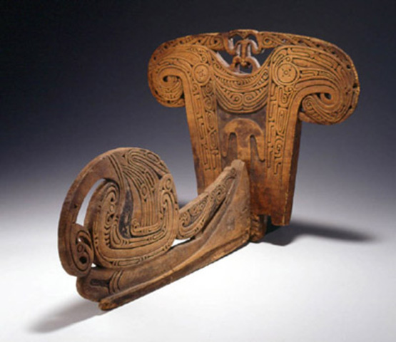 Trobriand Islands Canoe Prow and Slashboard