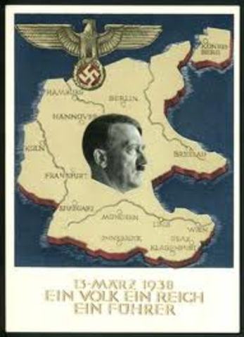 Hitler annexed Austria to Germany