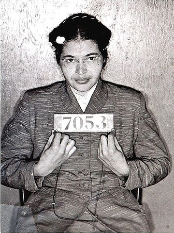 Rosa refuses to give up her seat to a white man and is arrested. This is the start of the Montgomery Bus Boycott.