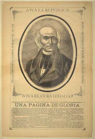 1810: The priest Miguel Hidalgo y Costilla issues the "Grito de Dolores" in Mexico which begins the War of Independence against Spain.