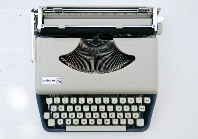 First prototype of typewriter