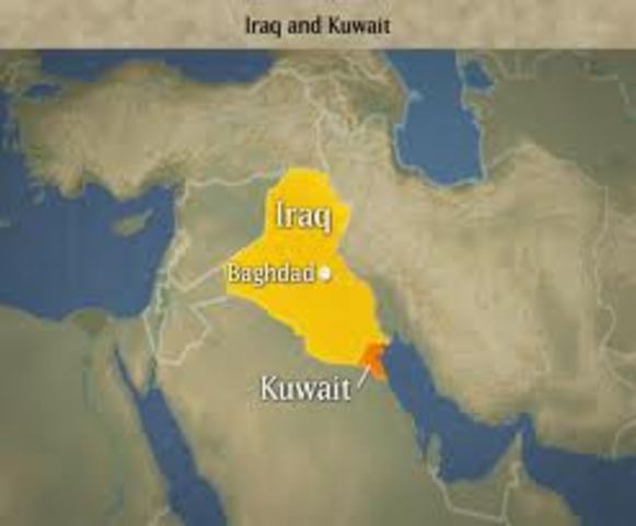 Iraq invades Kuwait