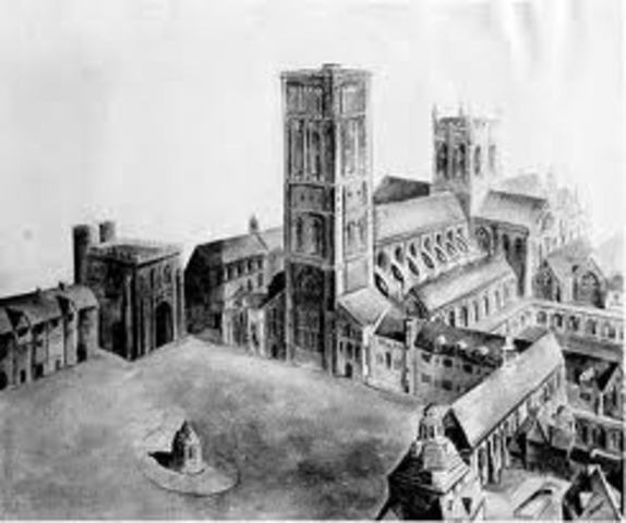 Arrival at Osney Abbey