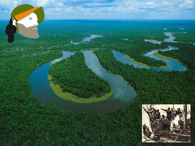 La expedición llega a la unión de los ríos Coca y Napo