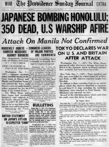 Japan Attacks Pearl Harbor