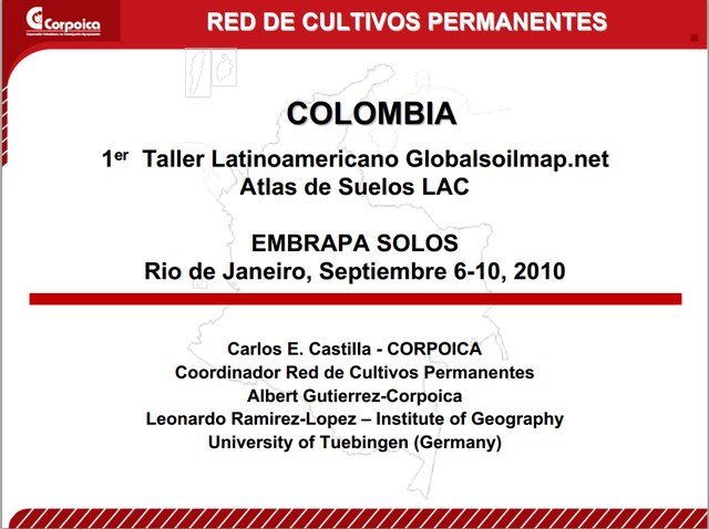 1er Taller Latinoamericano Globalsoilmap.net - Atlas de Suelos LAC