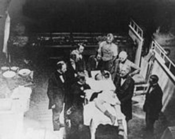 First surgical operation using anesthesia