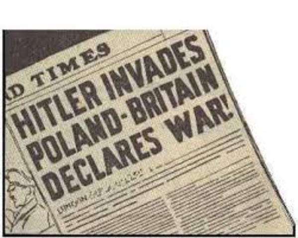 Britain, France, Australia and New Zealand declare war on Germany.