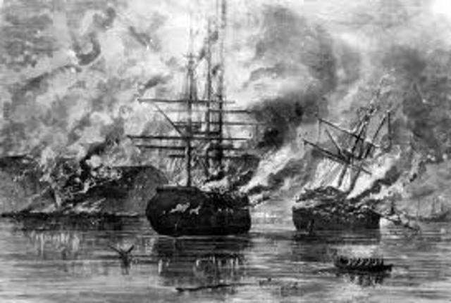 Confederates Refit the Merrimack