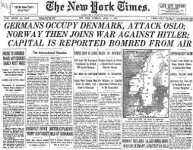 Germany Invades Norway and Denmark