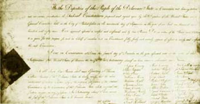 The Constitution ratified by the first state