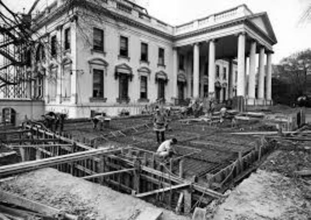 White House renovation gets underway.