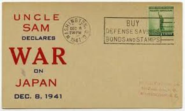 U.S declares war on Japan