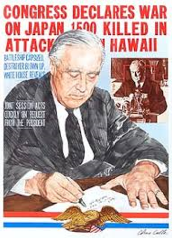 United States Declares War on Japan