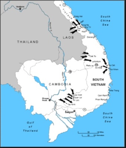 Temporary divison of North and South Vietnam