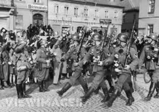 Germany invades Sudetenland
