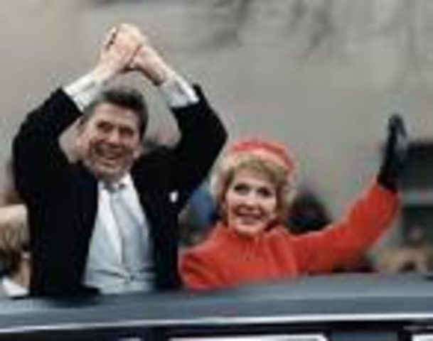 Inaugural bands parade for President Reagan