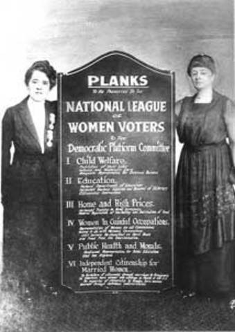 League of Women Voters created
