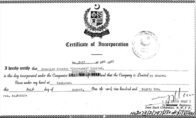 Incoporated in Brazil