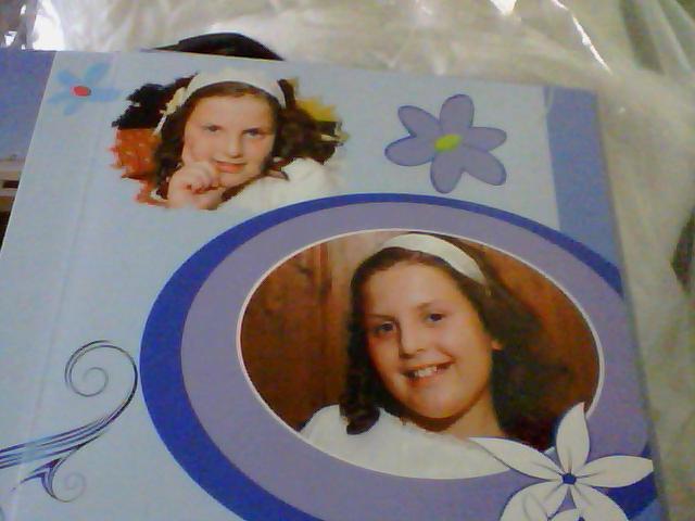 El día del reportaje fotográfico de mi comunión.