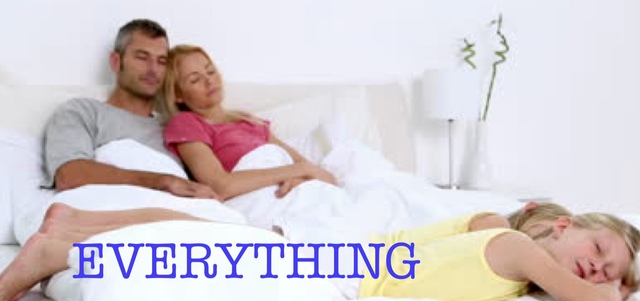 Karen and David are lying in bed