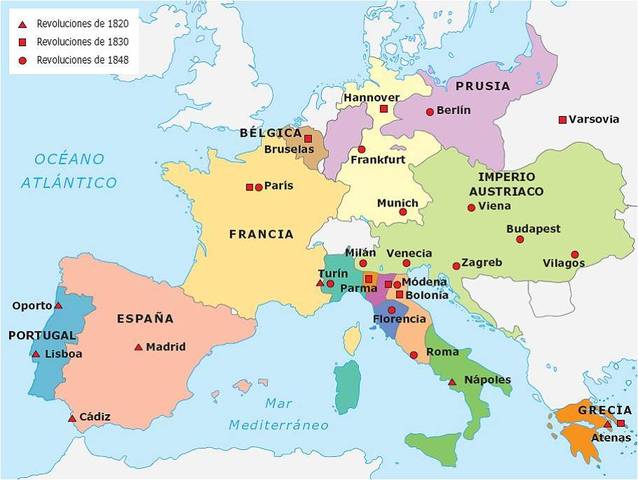 Revoluciones liberales y nacionalismos.