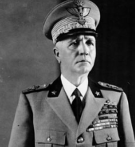 Pietro Badoglio leader in Italy