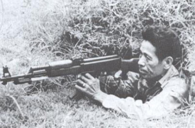 Vietcong guerillas stand against U.S.