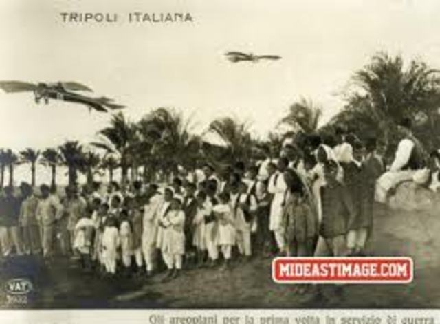 First use of aircraft as offensive weapon in Turkish-Italian War.