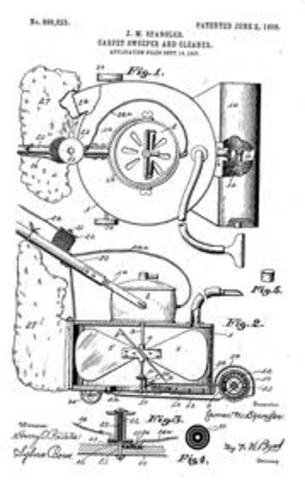 Patent for first electric vacuum cleaner is lodged