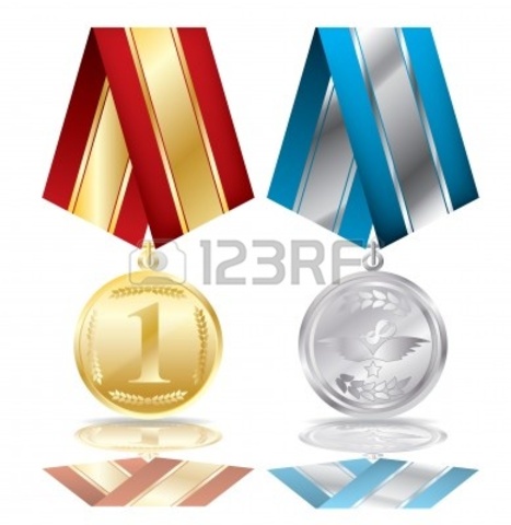 Segundo Lugar y Tercer Lugar por promedio en Español e Inglés.